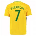2016 Brazil Garrincha 7 Home Soccer Jersey