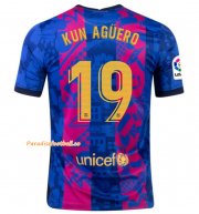 2021-22 Barcelona Third Away Soccer Jersey Shirt with SERGIO AGUERO 19 printing