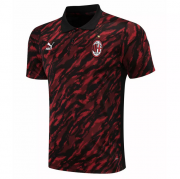 2021-22 AC Milan Black Red Polo Shirt