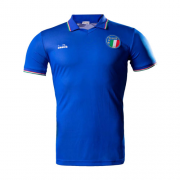 1990 World Cup Italy Retro Home Blue Soccer Jersey Shirt