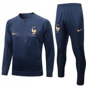 2022 FIFA World Cup France Navy Training Kits Jacket with Pants