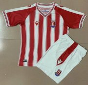 Kids Stoke City 2020-21 Home Soccer Kits Shirt With Shorts