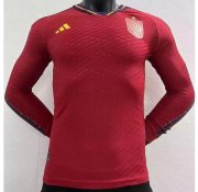 2022 FIFA World Cup Spain Long Sleeve Home Soccer Jersey Shirt Player Version