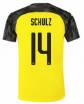2019-20 Borussia Dortmund Cup Home Soccer Jersey Shirt Schulz 14