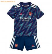 2021-22 Arsenal Kids Third Away Soccer Kits Shirt With Shorts