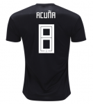Marcos Acuna #8 2018 World Cup Argentina Away Soccer Jersey Shirt