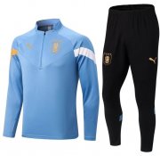 2022 World Cup Uruguay Blue Training Kits Sweatshirt with Pants