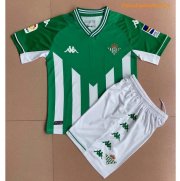 Kids Real Betis 2021-22 Home Soccer Kits Shirt With Shorts