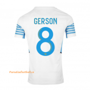 2021-22 Marseille Home Soccer Jersey Shirt with GERSON 8 printing