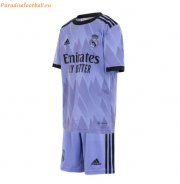 2022-23 Real Madrid Kids Away Soccer Kits Shirt With Shorts