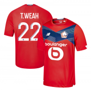 2020-21 LOSC Lille Home Soccer Jersey Shirt T.WEAH #22