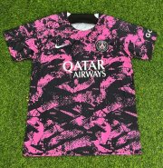 2022-23 PSG Pink Black Pre-Match Training Shirt