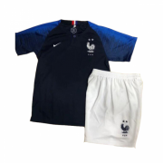 2 Stars Kids France 2018 World Cup Home Soccer Kit (Jersey + Shorts)