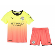 Kids Manchester City 2019-20 Third Away Soccer Shirt With Shorts