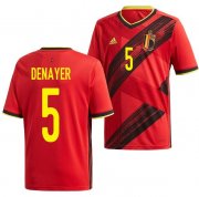 2020 EURO Belgium Home Soccer Jersey Shirt Jason Denayer #5