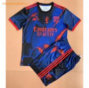 2021-22 Olympique Lyonnais Kids Fourth Away Soccer Kits Shirt with Shorts