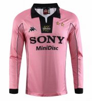 1997-98 Juventus Retro Long Sleeve Pink Away Soccer Jersey Shirt