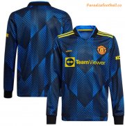 2021-22 Manchester United Long Sleeve Third Away Soccer Jersey Shirt