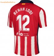 2020-21 Atlético de Madrid Home Soccer Jersey Shirt with Renan Lodi 12 printing