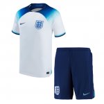 Kids England 2022 World Cup Home Soccer Kits Shirt With Shorts