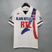 1990-91 PSG Retro Away White Soccer Jersey Shirt