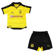 Kids Dortmund 2015-16 Home Soccer Shirt With Shorts