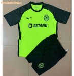 Kids Sporting Lisbon 2021-22 Away Soccer Kits Shirt With Shorts