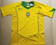 2004 Brazil Home Retro Soccer Jersey Shirt