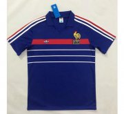 1984-86 France Home Retro Soccer Jersey Shirt