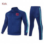 Kids 2021-22 Barcelona Blue Training Suits Youth Jacket with Pants