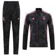 2021-22 Real Madrid Black Pink Training Kits Jacket with Pants