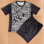 Kids 2021-22 Club America Black Soccer Kits Shirt With Shorts