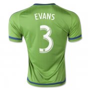2015-16 Seattle Sounders EVANS #3 Home Soccer Jersey
