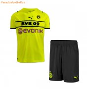2021-22 Borussia Dortmund Kids Cup Soccer Kits Shirt With Shorts