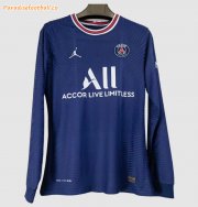 2021-22 PSG Long Sleeve Home Soccer Jersey Shirt Player Version