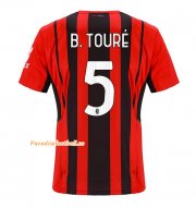 2021-22 AC Milan Home Soccer Jersey Shirt with B. TOURÉ 5 printing