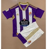 Kids Real Valladolid 2022-23 Home Soccer Kits Shirt With Shorts