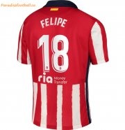 2020-21 Atlético de Madrid Home Soccer Jersey Shirt with Felipe 18 printing