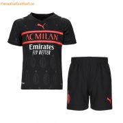 2021-22 AC Milan Kids Third Away Soccer Kits Shirt with Shorts