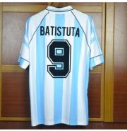 1996-98 Argentina Retro Home Soccer Jersey Shirt #9 BATISTUTA