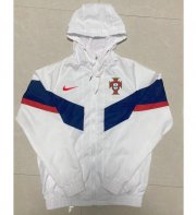 2022 FIFA World Cup Portugal White Hoodie Windbreaker Jacket