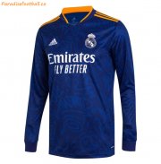 2021-22 Real Madrid Long Sleeve Away Soccer Jersey Shirt