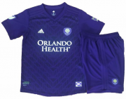 Kids Orlando City SC 2019-20 Home Soccer Shirt With Shorts