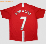 2007-08 Manchester United Home Red Soccer Jersey Shirt Ronaldo #7