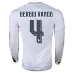 2015-16 Real Madrid SERGIO LS Home Soccer Jersey RAMOS 4