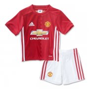 Kids Manchester United 2016-17 Home Soccer Shirt With Shorts