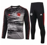 2020-21 Bayern Munich Black Grey Training Kits Sweatshirt with pants