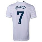2013 England #7 WALCOTT Home White Jersey Shirt