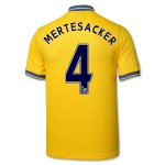 13-14 Arsenal #4 Mertesacker Away Yellow Jersey Shirt