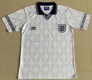 1990 England Retro Home Soccer Jersey Shirt